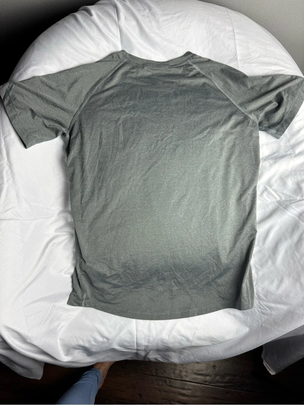 Nike Gray Short Sleeve Performance Tee with Bold Logo
